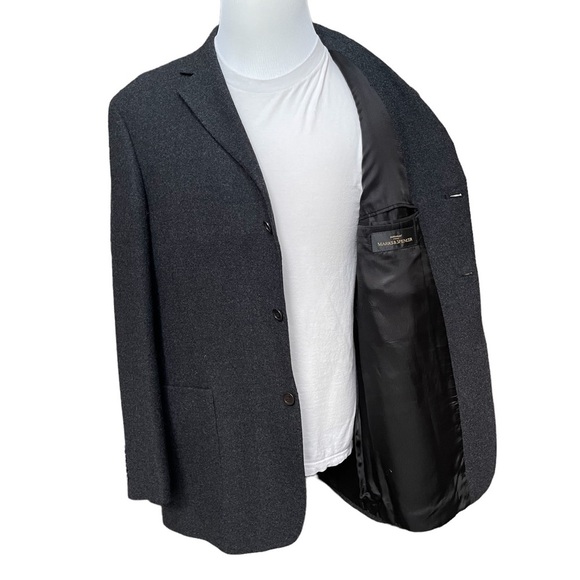 Mark & Spencer 100% Pure Wool 3 Button Blazer/Sport Coats in Charcoal - Picture 4 of 16